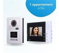 BT SECURITY Portier interphone vidéo classic-2 4 fils - 1 écran noir - avec lecteur de badge 11 G