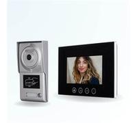 BT SECURITY Portier interphone vidéo classic 4 fils pour 2 entrées - 1 appartement - 2 platines - 1 écran noir 7 - avec mémoire photos - avec lecteur de badge 11