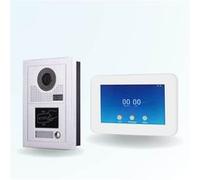 BT SECURITY Portier interphone vidéo modern 2 fils - 1 appartement - 1 écran tactile connecté 7" blanc - avec lecteur de badge 11 G