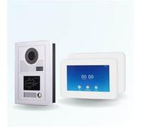 BT SECURITY Portier interphone vidéo modern 2 fils - 1 appartement - 2 écrans tactiles connectés 7" blanc - avec lecteur de badge 11 G