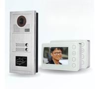 BT SECURITY Portier interphone vidéo modern 2 fils - 2 appartements - 2 écrans blancs - avec lecteur de badge 11