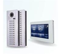 Portier interphone vidéo modern 2 fils - 28 appartements - 28 écrans tactiles smart 7 blanc