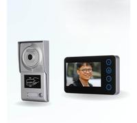 BT Security Portier interphone vidéo Neo 2 Fils - 1 Appartement - 1 écran Noir - avec Lecteur de Badge