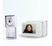 Portier interphone vidéo neo 2 fils - 2 appartements - 2 écrans blancs