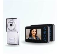 BT Security Portier interphone vidéo Neo 2 Fils - 2 Appartements - 2 écrans Noirs