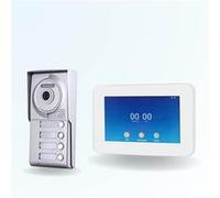 BT SECURITY Portier interphone vidéo neo 2 fils - 4 appartements - 4 écrans tactiles connectés 7" blanc 11 G