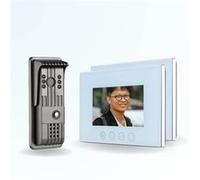 Portier interphone vidéo pili 4 fils - 2 écrans blancs 7 - avec mémoire photos