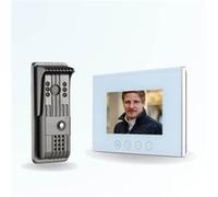 BT SECURITY Portier interphone vidéo pili 4 fils pour 2 entrées - 1 appartement - 2 platines - 1 écran blanc 7 - avec mémoire photos 11