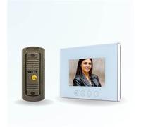 BT SECURITY Portier interphone vidéo pino 4 fils pour 2 entrées - 1 appartement - 2 platines - 1 écran blanc 7" - avec mémoire photos 11 G