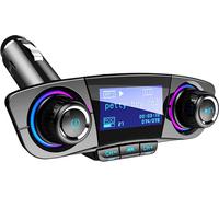 Bt06 Audio Mp3 Player Fm Transmitter Bluetooth Hands- Free Kit Dual Usb Smart Charger Black