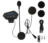 BT12 Bluetooth Casque, Kit Intercom Parleurs-Haut, Accessoires Casque Moto avec Appels Main Libre et Fonction Bruit Réduction,Écouteur Sans-Fil pour Scooter, Vélo, Ski, Équitation, Escalade, Cyclisme