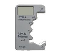 BT189 Bt189 Testeur de batterie numérique LCD 9 V 62 x 14 x 92 mm pour ultra-petit convient pour la maison fournissant des lectures faciles et précises (gris)