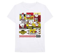 T-Shirt Unisex BTS BT21 Bite Fast Food Blanc
