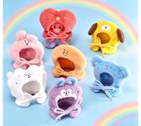 BT21 Kawaii Anime Travel Series Plush Headgear, Cooky Chimmy Shooky RJ Mang Koya Concert Light Set & Doll Cape aixin