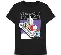 BT21 - T-shirt "Weekend" pour homme/femme unie RO4642 (M) (Noir)