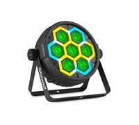 BeamZ Lighting Projecteur PAR LED BT420 - 7x10W RGBW, DMX, Gestion audio, Télécommande incluse