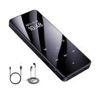 BT5.0 Lecteur MP3 HiFi numérique avec écran tactile de 1,8 pouces Support musique sans perte 128 Go Micro SD enregistrement réveil radio FM