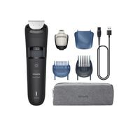 Philips Tondeuse à barbe série 5000 - Lames en métal auto-affûtées, 40 hauteurs de coupe réglables, Technologie BeardSense, Système collecte des poils, 100% étanche, Pochette, Modèle BT5765/15