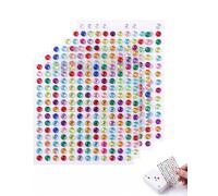 BTACGWP 2250 Pièces Strass Autocollants, 5 Feuilles de 450 Strass Colorés, Stickers Décoratifs Ronds en Acrylique pour DIY, Cartes, Ongles et Visage