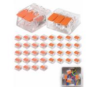 BTACGWP 50 Bornes de Connexion Automatique (30x 2 et 20x 3 Entrées), Connecteur Électrique Rapide Sans Outil pour Boîte de Dérivation, Domino de Raccordement Électrique Sécurisé