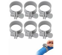 BTACGWP 6 Pièces Colliers de Serrage Plastique pour Tuyau Piscine 32-38 mm, Kit de Raccordement Compatible Bestway & Intex, Renforcés Étanches pour Filtre à Sable, Réparation Durable