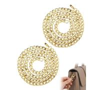 BTACGWP Anse pour Sac à Main, 2 Pièces Chaîne pour Sac à Main Dorée en Métal, Bandoulière Universelle pour Remplacer Sacs, Accessoire DIY Facile à Installer et Relooking Durable