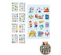 BTACGWP Autocollants Rentrée Scolaire, 8 Modèles Uniques, Stickers Esthétiques Durables, Symbole Merci Maîtresse & ATSEM, Idéal pour Journaling & Scrapbooking