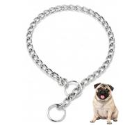 BTACGWP Collier Étrangleur pour Chien, 1 Pièce 55 cm 3.0 mm Argent, Boucle de Sécurité Rapide, Collier Chaîne Réglable Acier Inoxydable pour Dressage Structuré