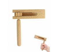 BTACGWP Crécelle en Bois 1 Pièce, Jouets à Cliquet Ergonomiques pour Éveil Musical, Développe Naturellement la Coordination et l’Engagement Sensoriel