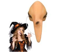 BTACGWP Faux Nez de Sorcière, 1 Pièce en Latex Souple avec Cordon Élastique, Accessoire Cosplay Halloween Drôle et Confortable pour Adultes