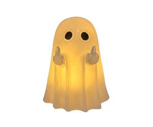 BTACGWP Figurine Fantôme en Résine, Lot de 1 avec Éclairage LED, Geste Rebelle, Veilleuse Nocturne Cosy pour Bureau, Bibliothèque & Cadeau Décalé Halloween