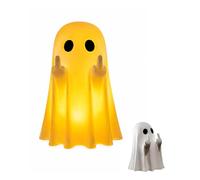 BTACGWP Figurine Fantôme Résine 1 Pce Avec Lumières LED Doigt Moyen Statuette Décorative Pour Maison Création d'Ambiance Mystérieuse et Conviviale