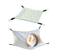 BTACGWP Hamac pour Cochon d'Inde | Lot de 2 (18 x 18 cm S) Attaches Inox Sécurisées Tissu Respirant Anti-Dérapant Sommeil Profond & Fraîcheur Estivale pour Cage Furet
