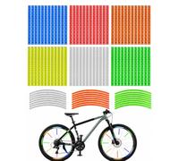 BTACGWP Kit Catadioptres Vélo : 72 Couvres-Rayons + 24 Autocollants Réfléchissants - Sécurité 360°, Montage Simple et Étanche, Haute Visibilité Nuit Vélo Enfant et Adulte