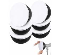 BTACGWP Lot de 6 diffuseurs lumière photo 18 cm, réflecteur doux pour studio et flash stroboscopique, éclairage portrait vidéo