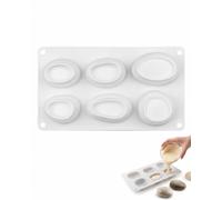 BTACGWP Moule Silicone Galets 1 Pièce 6 Cavités - Idéal pour Résine Époxy, Savon, Plâtre, Cire, DIY Créatif & Décoration Unique
