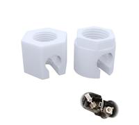BTACGWP Pièces de Rechange & Écrous Blancs pour Sodastream - 2 Pcs Compatibles Crystal 2.0, Jet, Spirit, Duo, Fizzi, Terra. Connexion CO2 Sûre avec Joint.