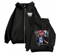 BTAISYDE Sweat À Capuche Zippé Chris Brown 2025 Tour Sweat À Capuche Zippé Hommes Femmes Mode Hip Hop Sweatshirt Polaire Surdimensionné Vestes Casual XS-3XL-Black&d||x_s