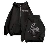 BTAISYDE Sweat À Capuche Zippé Tate McRae Sweat À Capuche Zippé Imprimé Zippé Fashion Rétro Hommes Et Femmes Pull-Over Décontracté Oversize XS-3XL-Black&d||XX_l