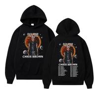 BTAISYDE Sweats À Capuche Rapper Chris Tour Brown 2026 Merch Sweats À Capuche Vêtements pour Hommes Sweatshirts Oversized Mode Hip Hop Manches Longues Pullovers XS-3XL-Black||x_s