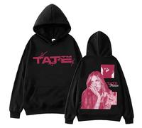 BTAISYDE Vêtements De Sport Décontractés Tate McRae Support Sweat-Shirts À Capuche Périphériques Homme Et Femme, Pull-Overs À Manches Longues Surdimensionnés XS-3XL-Black||m