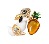 BTAKANPP Broche à visser en alliage diamant goutte d'huile pour femme corsage femme costume veste bijoux 1 pièce badge, jaune, taille unique