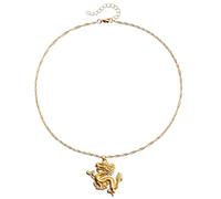 BTAKANPP Collier avec dragon A J L'année du zodiaque The National Trend Golden Flying Dragon Collier douze signes du zodiaque, doré, taille unique