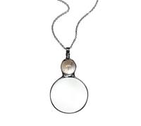 BTAKANPP Collier ras du cou en forme de poire avec pendentif loupe de style classique, blanc, taille unique