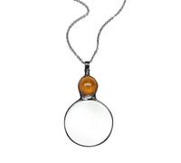 BTAKANPP Collier ras du cou en forme de poire avec pendentif loupe de style classique, Orange, taille unique