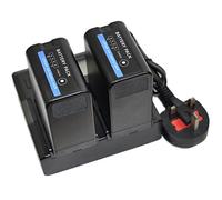 BTBAI Lot de 2 batteries BP-U60 + chargeur AC double LCD pour BPU60 BP-U30 BP-U65 BP-U90 BP-U95 PMW-100 150 160 200 280 300 300K2 EX1 EX160 EX1R EX260 EX2260 EX22 80 EX3 F3 F3K X160 X280 300K1 PXW-F5K