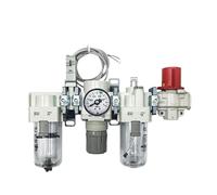 BTBDTBNN Filtre à air combiné + régulateur + lubrificateur + soupape de décharge de Pression à 3 Ports série AC-B avec manomètre AC20-02G-SV-B AC30(AC30-02DG-SV-B)