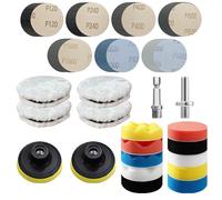 BTBEMO Renovateur Phare Voiture, Kit Rénovation Phare 78, Kit Polissage Phares Voiture, Kit de Restauration de Phares pour Auto et Moto, Kit de Restauration des phares, Papier Abrasif 75mm Wet et Dry