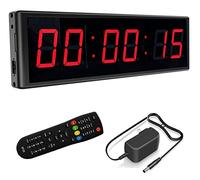 BTBSIGN Horloge murale numérique LED avec compte à rebours et chronomètre pour salle de sport (5,8 cm de hauteur numérique)