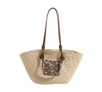 BTCHING Sac Paille À Gazon De Grande Capacité Tissé À La Main - Sac À Main Plage Femmes - Blanc